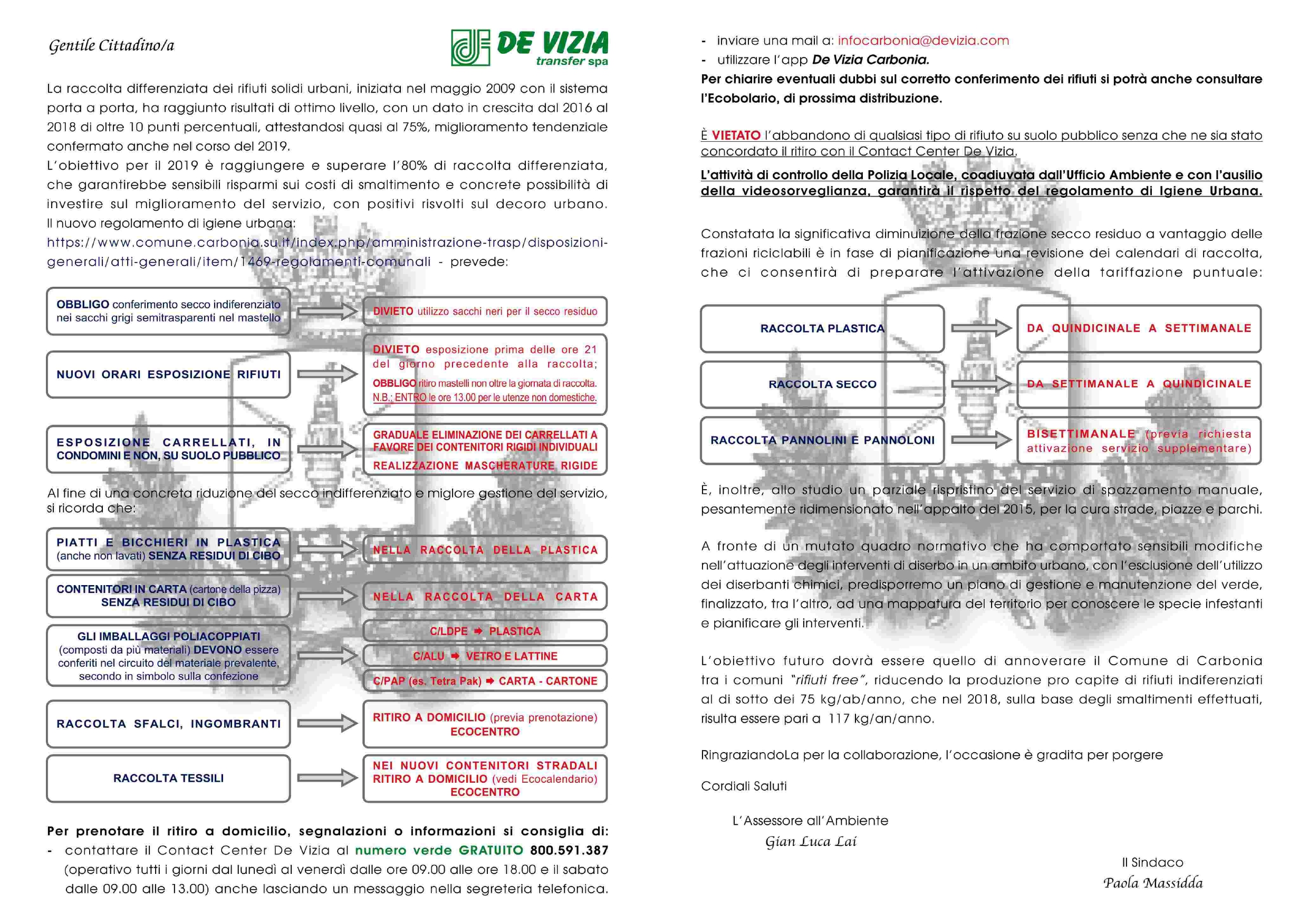 Comunicazione Amministrazione Utenze domestiche Servizio Igiene Urbana page 0001