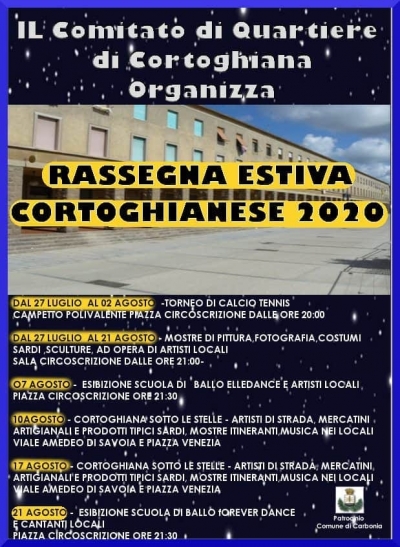 Stasera al via la rassegna estiva Cortoghianese 2020