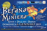 DOMENICA 6 GENNAIO ALLE ORE 15 AL MUSEO DEL CARBONE APPUNTAMENTO CON “LA BEFANA IN MINIERA”: GIOCHI E DOLCI PER I BAMBINI