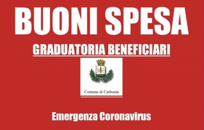 Aggiornamento graduatorie dei beneficiari dei &quot;Buoni Spesa&quot;