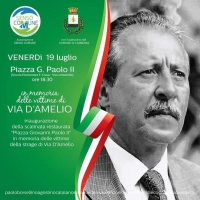 Venerdì 19 Luglio alle ore 18.30 in piazza Giovanni Paolo II l&#039;inaugurazione della scalinata restaurata in ricordo di Paolo Borsellino e delle vittime della strage di via D&#039;Amelio