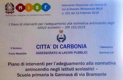 Sicurezza ed edilizia scolastica, al via i lavori di adeguamento alla normativa antincendio nella scuola primaria di Is Gannaus