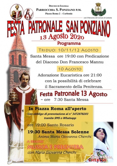 Il 13 Agosto festeggiamo San Ponziano con la musica della cantante Maria Giovanna Cherchi