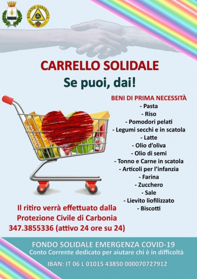 A Carbonia il &quot;Carrello solidale&quot;: se puoi, dai un aiuto concreto alle persone bisognose