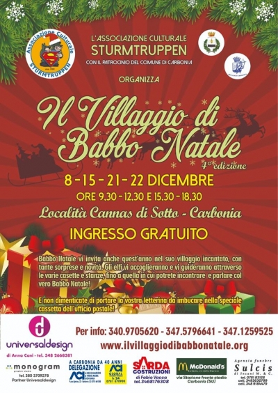 Domenica 8 Dicembre il primo appuntamento con “il Villaggio di Babbo Natale” nel Parco Archeologico di Cannas di Sotto