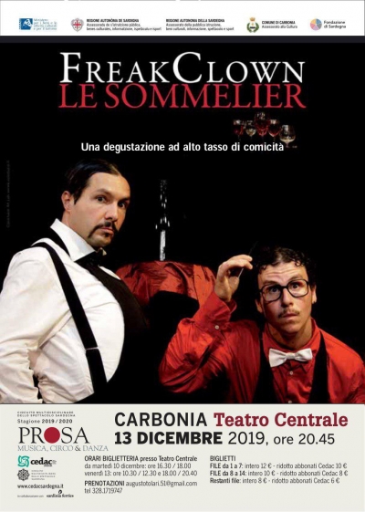 Venerdì 13 Dicembre alle ore 20.45 al Teatro Centrale lo spettacolo &quot;Le Sommelier&quot;