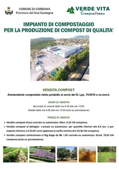 IMPIANTO DI SA TERREDDA: PRODUZIONE E VENDITA DI COMPOST DI ALTA QUALITÀ, UN FERTILIZZANTE BIOLOGICO PER I NOSTRI ORTI