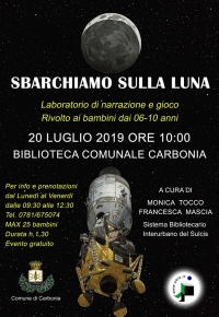 &quot;Sbarchiamo sulla Luna&quot; sabato 20 Luglio alle ore 10 in Biblioteca Comunale