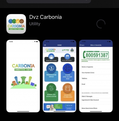 Da oggi l&#039;App &quot;De Vizia Carbonia&quot; è attiva anche per i dispositivi iOS (iPhone e iPad): uno strumento tecnologico veloce e dinamico per migliorare il servizio di raccolta differenziata dei rifiuti nella nostra città