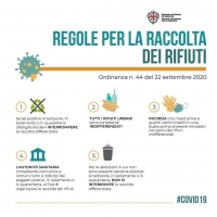 Covid-19, Regole per la raccolta dei rifiuti: l&#039;ordinanza n. 44 del 22 Settembre 2020