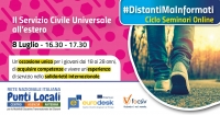 &quot;Il Servizio Civile Universale&quot;: domani dalle ore 16.30 alle ore 17.30 il seminario online #Distantimainformati