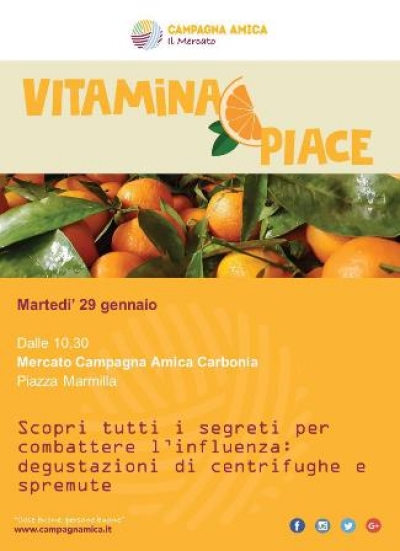 VIENI A SCOPRIRE LE PROPRIETÀ BENEFICHE DELLE ARANCE: DOMANI DALLE ORE 10.30 AL MERCATO &quot;CAMPAGNA AMICA&quot; IN PIAZZA MARMILLA