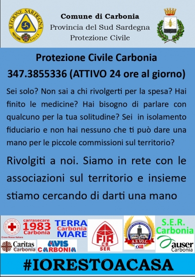 Centro operativo comunale di Protezione Civile, numero di telefono attivo 24 ore su 24