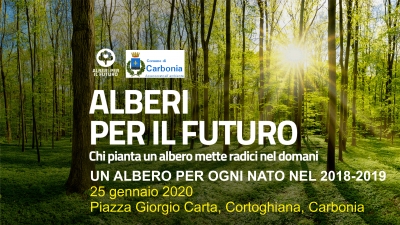 Un albero per ogni bambino nato nel 2018 e nel 2019: sabato 25 Gennaio alle ore 10 in piazza carta a Cortoghiana verranno messe a dimora 33 piante