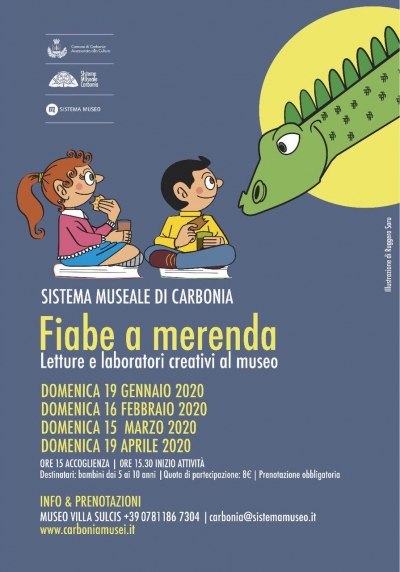 Domenica 19 Gennaio alle ore 15  “Fiabe a Merenda”: letture e laboratori creativi al Museo dei Paleombienti Sulcitani della Grande Miniera di Serbariu