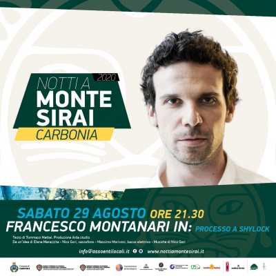 &quot;Notti a Monte Sirai&quot;, sabato 29 Agosto alle ore 21.30 Francesco Montanari in &quot;Processo a Shylock&quot;