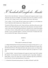 Misure urgenti di contenimento del contagio da COVID-19: proroga fino al 13 Aprile 2020