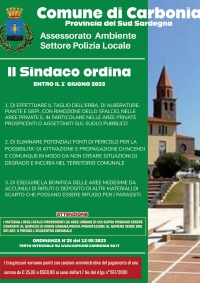 Ordinanza Sindacale prevenzione incendi e decoro urbano