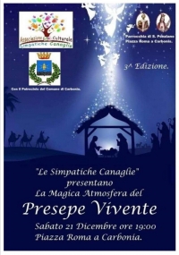 Sabato 21 Dicembre alle ore 19 in piazza Roma la magica atmosfera del &quot;Presepe Vivente&quot; con &quot;Le Simpatiche Canaglie&quot;