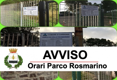 ORARI DI APERTURA DEL PARCO DI ROSMARINO