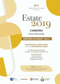 &quot;Estiamoinsieme 2019&quot;: martedì 30 luglio alle ore 21 all’Arena Mirastelle la grande musica classica dell’orchestra del Teatro Lirico di Cagliari